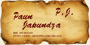Paun Japundža vizit kartica
